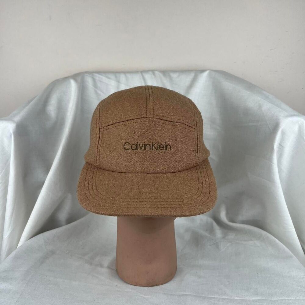 Calvin-klein Men's Tan and Brown 5-Panel Hat